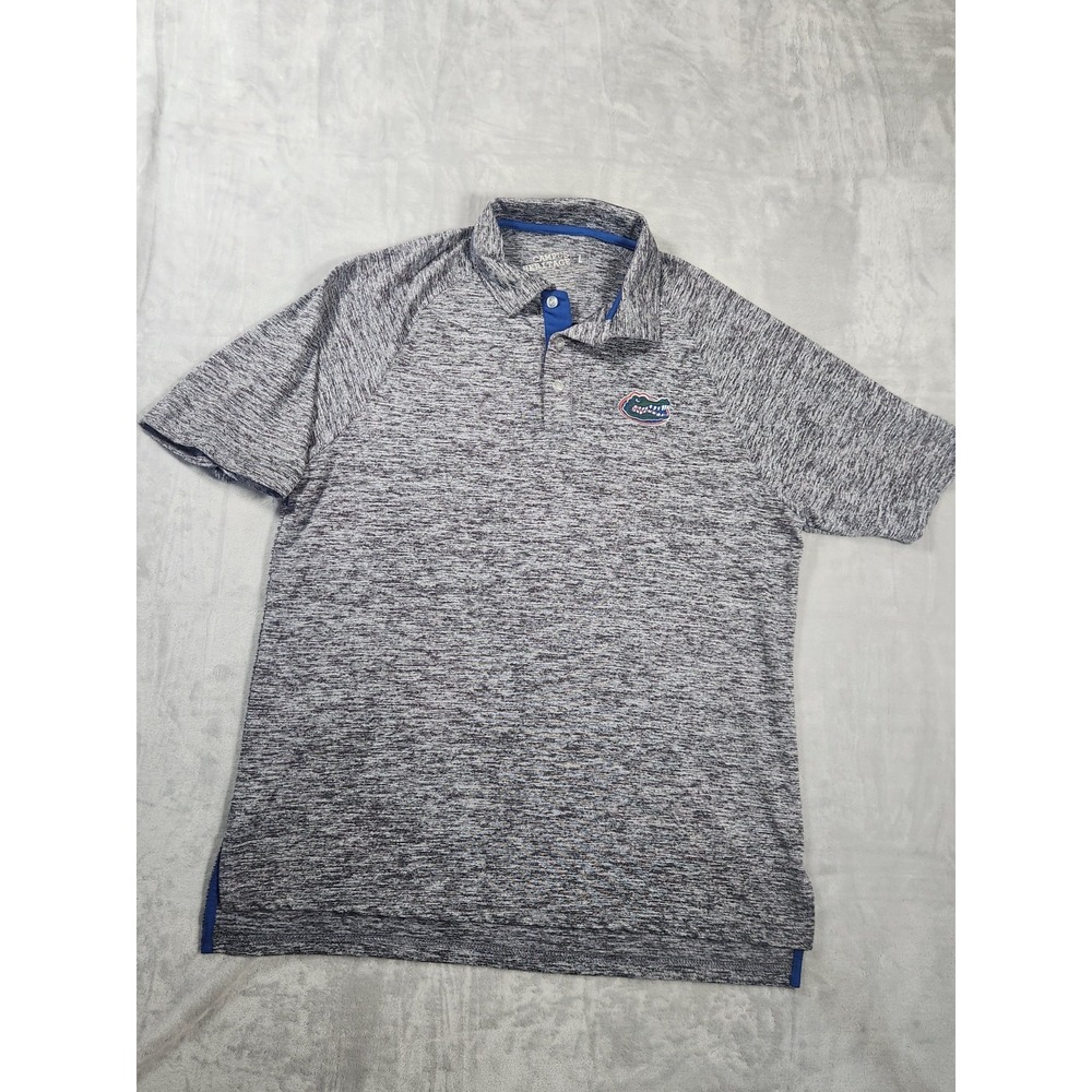 Florida Gators Shirt Mens Large Gray Campus Heritage Short Sleeve‎ NCAA Polo